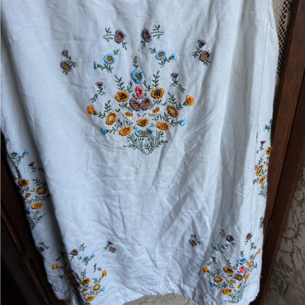 Free People White Floral Embroidered Dress - Picture 2 of 9